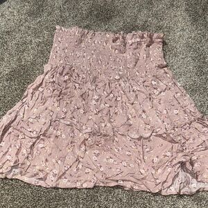 Hippie Rose Pink Ruffled Mini Skirt for Night Out